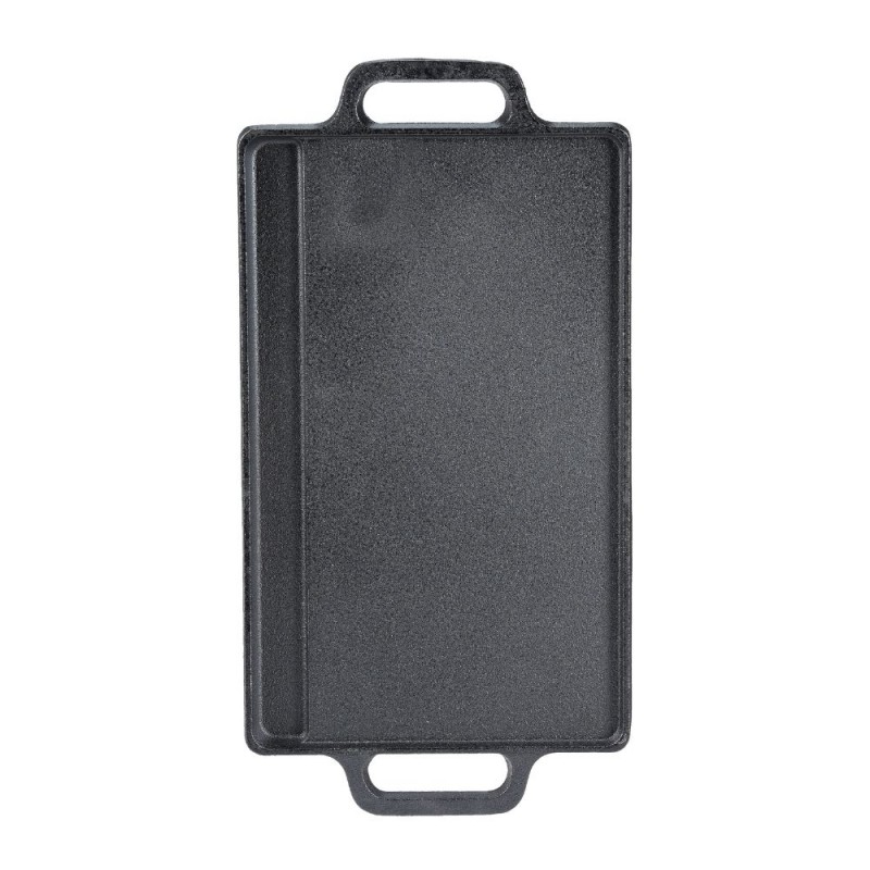 Piastra grill in ghisa doppia faccia, 33x20 cm | Piastra in ghisa |  |