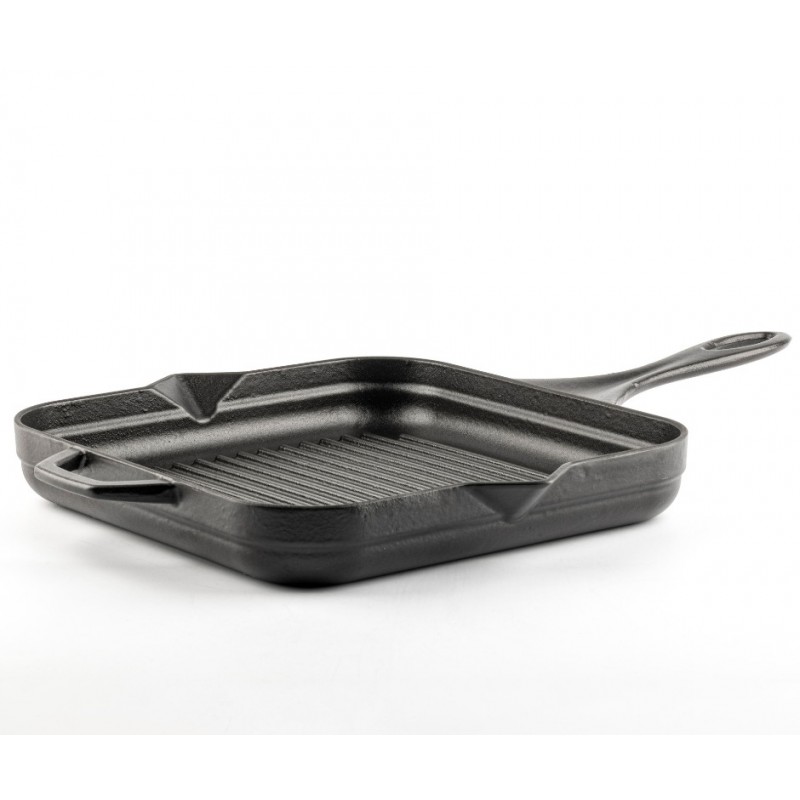 Padella grill in ghisa smaltata Solagio, Black Onyx, 28x28cm - 