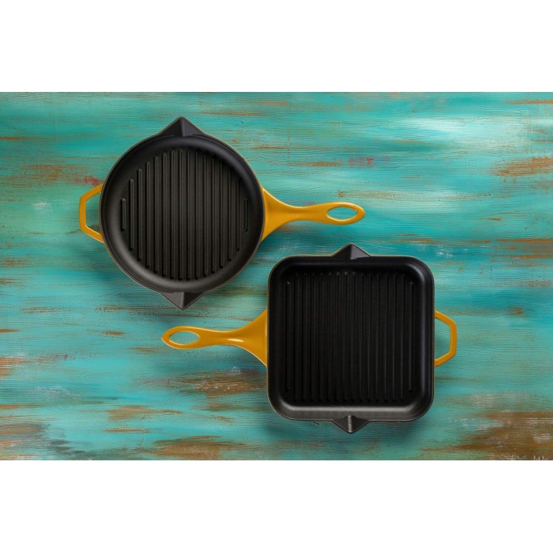 Padella grill in ghisa smaltata Hosse, Dijon, 28х28cm | Padella grill in ghisa | Padella in ghisa |