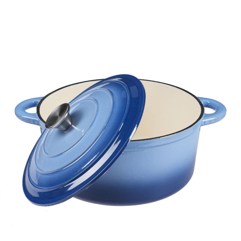 Pentola in ghisa smaltata, Blu, Ф22 - 