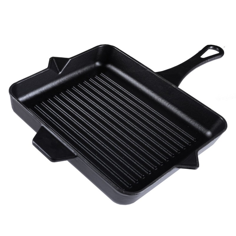 Padella grill in ghisa smaltata Solagio, Black Onyx, 26x32cm - 
