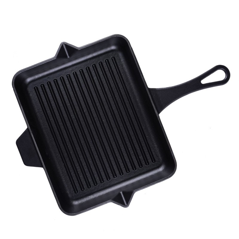 Padella grill in ghisa smaltata Solagio, Black Onyx, 26x32cm - 