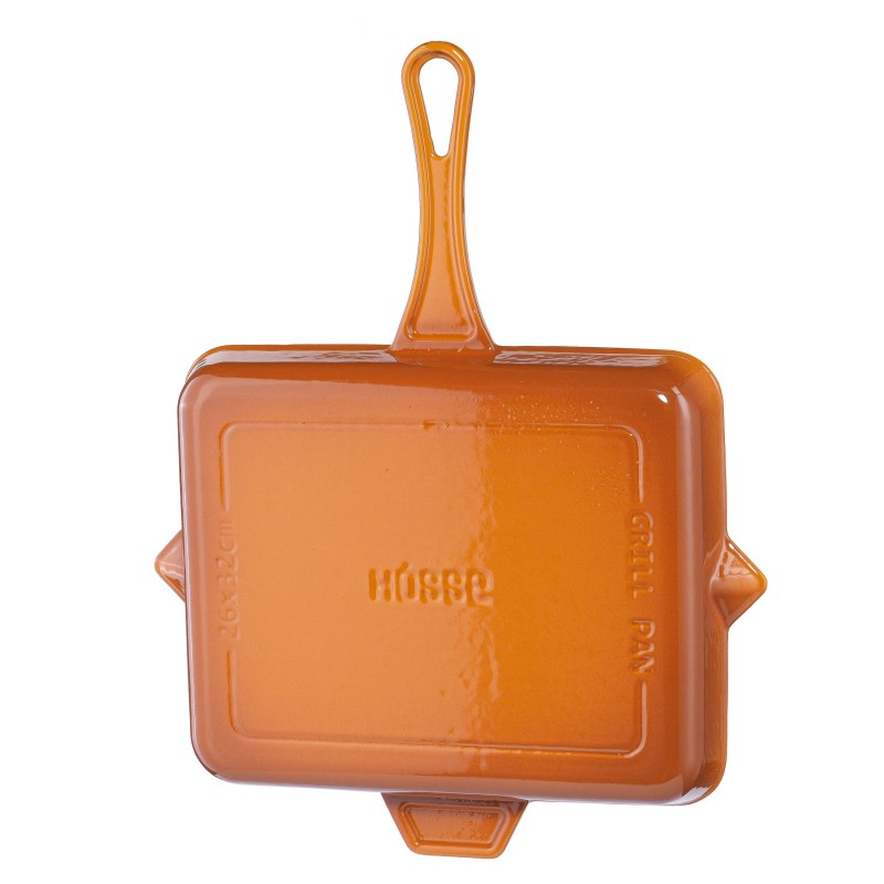 Padella grill in ghisa smaltata Hosse, Dijon, 26x32cm | Padella grill in ghisa | Padella in ghisa |