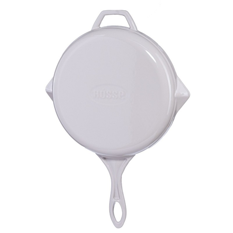 Padella in ghisa smaltata Hosse, Ivory, Ф28cm | Padella piatta in ghisa | Padella in ghisa |